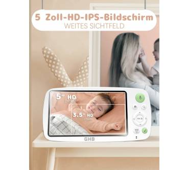 Produktbild GHB Babyphone mit Kamera 5 Zoll HD 1080P