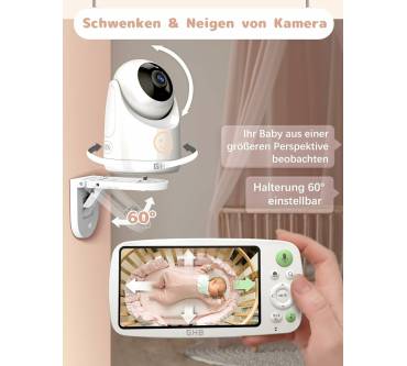 Produktbild GHB Babyphone mit Kamera 5 Zoll HD 1080P