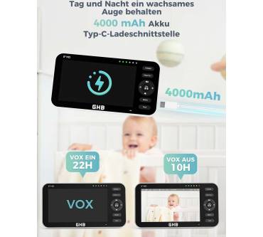 Produktbild GHB Babyphone mit Kamera 5 Zoll 720P HD