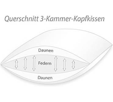 Produktbild Klosterdorf Bettenmanufaktur Premium Bio Dreikammer Kopfkissen „nobel“