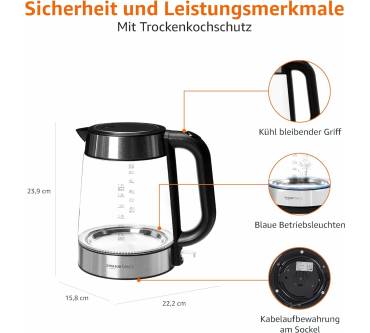 Produktbild AmazonBasics Glaswasserkocher (F-625GS)