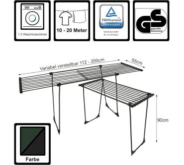 Produktbild BigDean Teleskop Wäscheständer (20 m)