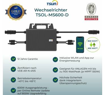 Produktbild TSUN TSOL-MS600 Wifi