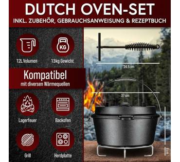 Produktbild Gusskönig Dutch Oven Set (12 Liter)