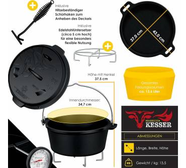 Produktbild Kesser Dutch Oven Set BBQ (12 Liter)