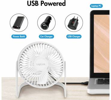 Produktbild LogiLink USB-Schreibtischventilator (15.24 cm)