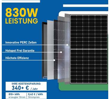 Produktbild EPP Solar 830 W Balkonkraftwerk