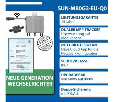 Produktbild EPP Solar 830 W Balkonkraftwerk