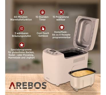 Produktbild Arebos Brotbackautomat 1500g