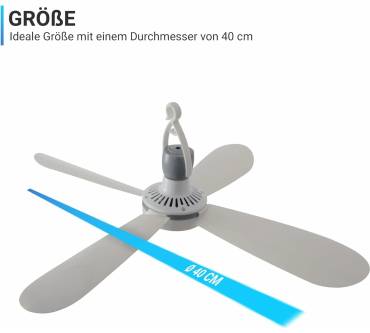 Produktbild Bestlivings Mobiler Deckenventilator mit Stecker und Schalter