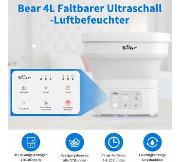 Produktbild Bear 4L Faltbarer Ultraschall-Luftbefeuchter