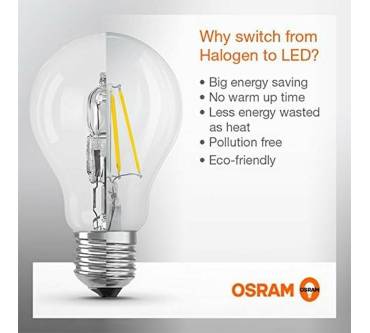 Produktbild Osram LED Base Classic A Lampe E27 Filament Warmweiß