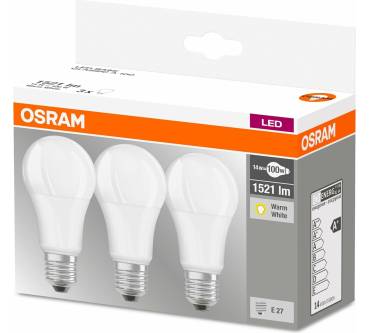 Produktbild Osram LED Base Classic A Lampe E27 Star Warmweiß