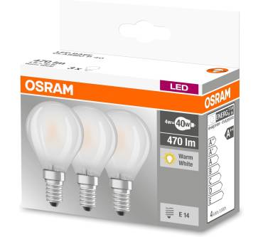 Produktbild Osram LED Base Classic P Lampe E14 Tropfenform Warmweiß