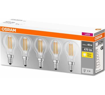 Produktbild Osram LED Base Classic P Lampe E14 Star Glas Filament Warmweiß