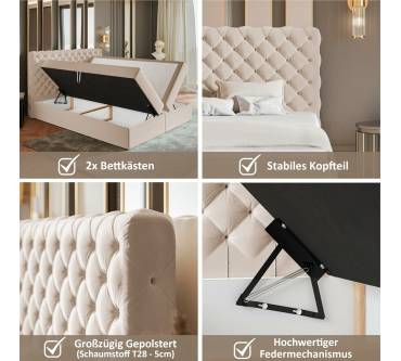 Produktbild Motivena Nero Chesterfield Boxspringbett