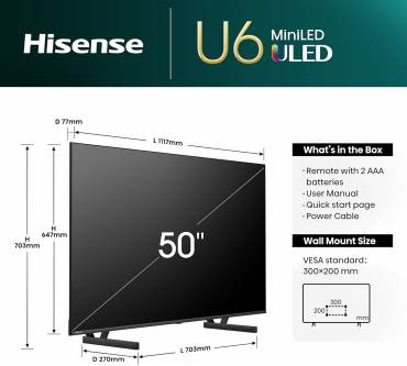 Produktbild Hisense 50U6NQ