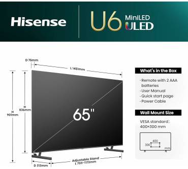 Produktbild Hisense 65U6NQ