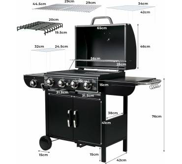 Produktbild TLSUNNY 4+1 Brenner Gasgrill