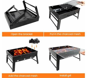 Produktbild iHomara Faltbarer BBQ-Grill