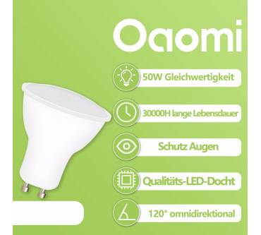 Produktbild Oaomi GU10 LED Lampe Warmweiß 2700K 5W