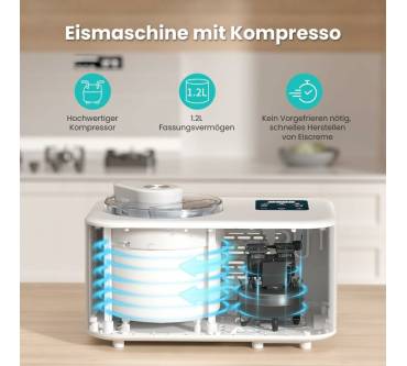 Produktbild Acmeenjoy Eismaschine mit Kompressor 1,2L