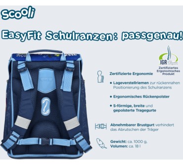 Produktbild Scooli EasyFit Schulranzen Set 5-tlg.