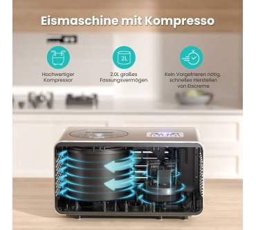 Produktbild Acmeenjoy Eismaschine mit Kompressor 2L