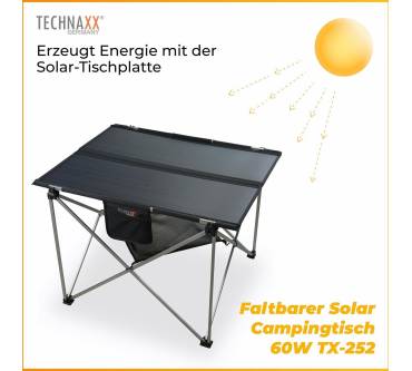 Produktbild Technaxx Faltbarer Solar-Campingtisch 60W TX-252