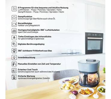 Produktbild Lauben Glass&Steam Air Fryer 4500BG