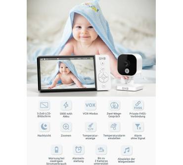 Produktbild GHB 5-Zoll Babyphone ABM700