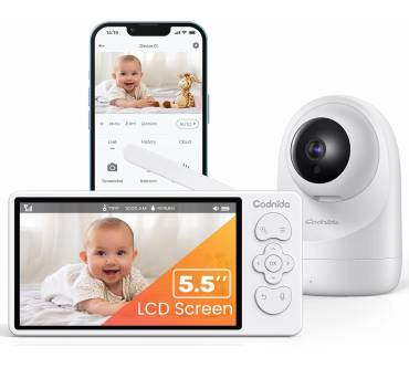 Produktbild Codnida 5,5 Zoll Babyphone mit Kamera