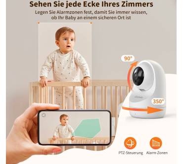 Produktbild Codnida 5,5 Zoll Babyphone mit Kamera