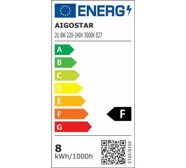 Produktbild Aigostar LED Lampe Kolben E27 8W Warmweiß