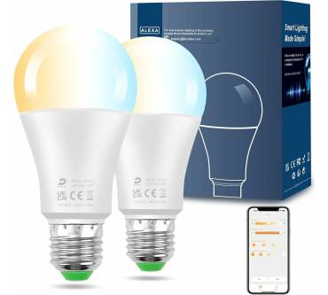 Produktbild Dusktec Alexa Glühbirne E27 Smart LED Warmweiss und Kaltweiss 12W