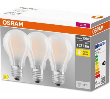 Produktbild Osram LED Base Classic A Lampe E27 Star Glass Matt Warmweiß