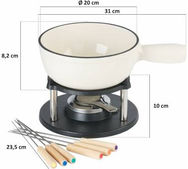 Produktbild BBQ-Toro 9-teiliges Gusseisen Fondue-Set