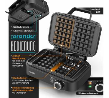 Produktbild Arendo Waffle Maker