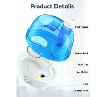 Produktbild Aribio Ultrasonic Cool Mist Humidifier