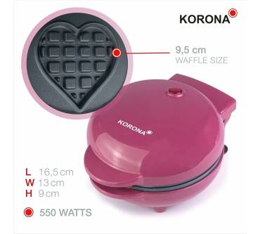 Produktbild Korona Mini-Herzwaffeleisen 41006