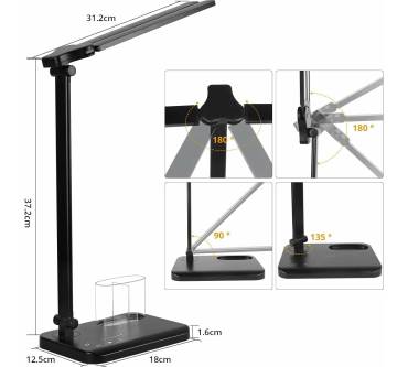 Produktbild iVict Dual Swing Arm LED-Schreibtischlampe