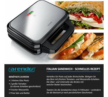 Produktbild Arendo Sandwichmaker 900 W