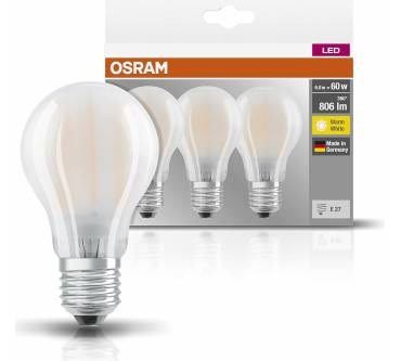 Produktbild Osram LED Base Classic A Lampe E27-Sockel Star Glass Matt Warmweiß