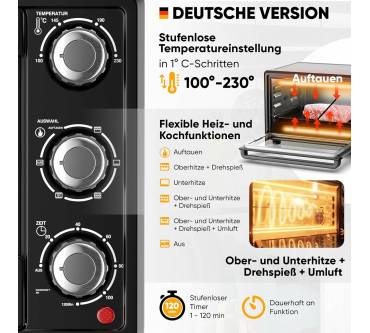 Produktbild Stillstern Minibackofen mit Umluft Cyclone Pro+ (25L)