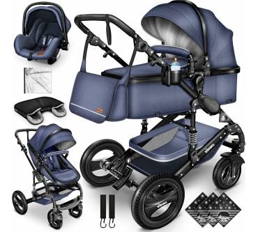 Produktbild Kiduku 3 in 1 Kinderwagen Komplettset