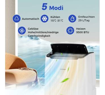 Produktbild Costway 12000BTU mobile Klimaanlage mit Abluftschlauch
