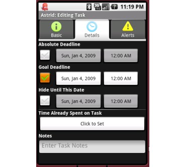 Produktbild Todoroo Astrid - Android‘s Simple Task Recording Dashboard 2.9