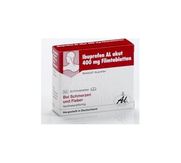 Produktbild Ibuprofen AL akut 400mg, Filmtabletten