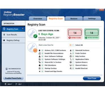 Produktbild Uniblue Registry Booster 2010