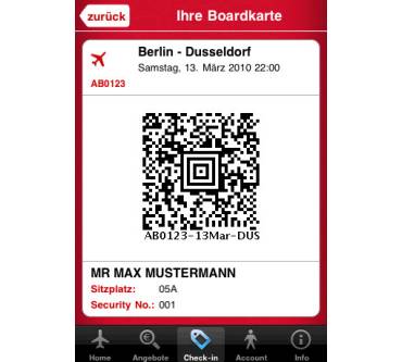 Produktbild Air Berlin App